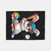 Funny Baseball Bunny Easter Shirts für Kinder Jung Fleecedecke (Vorderseite (Horizontal))