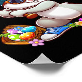 Funny Baseball Bunny Easter Shirts für Kinder Jung Poster (Ecke)