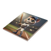 Funny Baseball Cat Fliese (Seite)