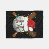 Funny Baseball Christmas Matching Family Pajamas X Fleecedecke (Vorderseite (Horizontal))