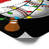 Funny Baseball Christmas Matching Family Pajamas X Poster (Ecke)