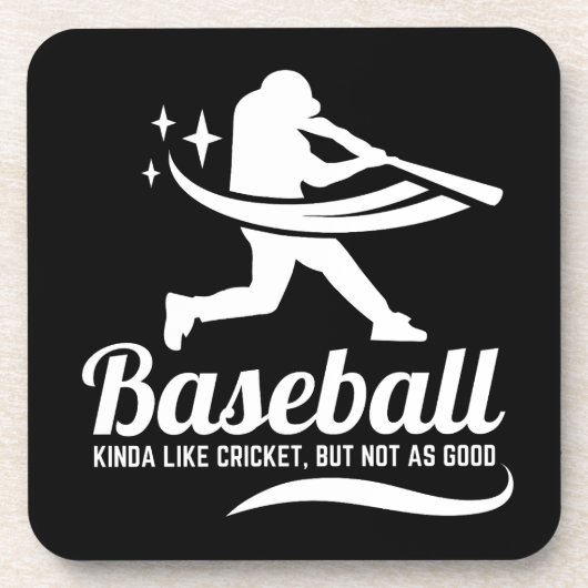 Funny Baseball Cricket Sportangebot Getränkeuntersetzer (Vorderseite)