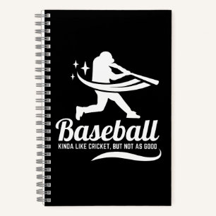 Funny Baseball Cricket Sportangebot Notizblock