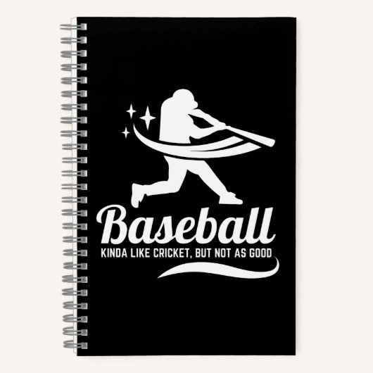 Funny Baseball Cricket Sportangebot Notizblock (Vorderseite)