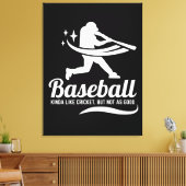 Funny Baseball Cricket Sports Leinwanddruck (Insitu (Wohnzimmer))