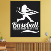 Funny Baseball Cricket Sports Leinwanddruck (Insitu (Wohnzimmer))