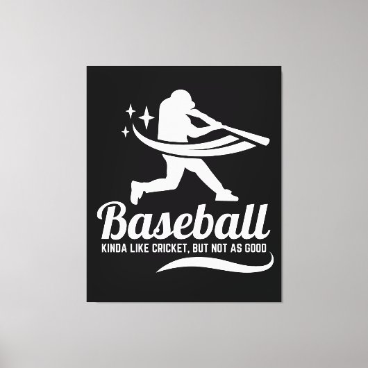 Funny Baseball Cricket Sports Leinwanddruck (Vorderseite)