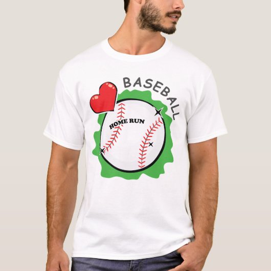 Funny Baseball Design T-Shirt (Vorderseite)