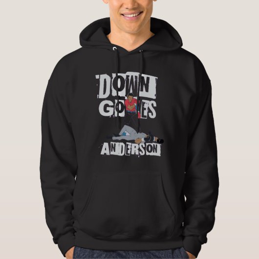 Funny Baseball Down Goes Anderson Hoodie (Vorderseite)