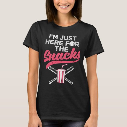 Funny Baseball Fan Sport Player Ich bin nur hier f T-Shirt (Vorderseite)