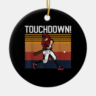 Funny Baseball Football Touchdown Sports Spaß Keramik Ornament