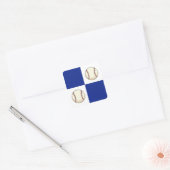 Funny Baseball Foto Template Quadratischer Aufkleber (Umschlag)