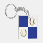 Funny Baseball Foto Template Schlüsselanhänger (Vorderseite links)
