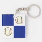 Funny Baseball Foto Template Schlüsselanhänger (Rückseite)