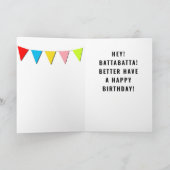 Funny Baseball Geburtstagskarte Karte (Innenseite)