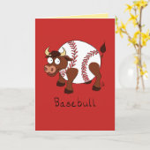 Funny Baseball Humor Sports Blank Greeting Karte (Gelbe Blume)