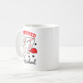 Funny Baseball I Survived 67 Days Of School Design Kaffeetasse (Vorderseite Links)