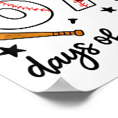 Funny Baseball I Survived 67 Days Of School Design Poster (Ecke)