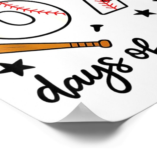 Funny Baseball I Survived 67 Days Of School Design Poster (Ecke)