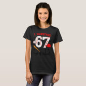 Funny Baseball I Survived 67 Days Of School Design T-Shirt (Vorne ganz)