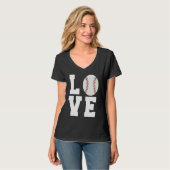 Funny Baseball Love Mom Dad Coach Player Athlete S T-Shirt (Vorderseite Vollansicht)