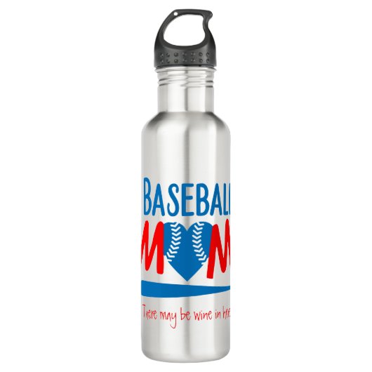 Funny Baseball Mama Edelstahlflasche (Vorderseite)