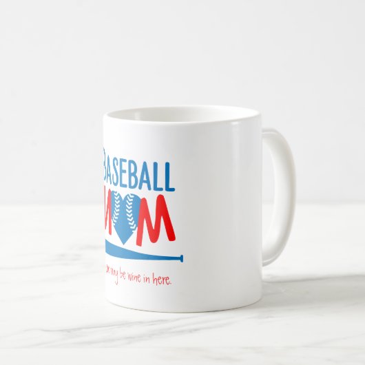 Funny Baseball Mama Kaffeetasse (VorderseiteRechts)