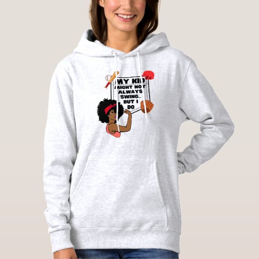 Funny Baseball Mama MEIN KIND KÖNNTE NICHT IMMER S Hoodie (Vorderseite)