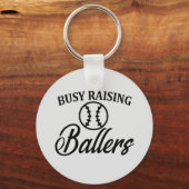 Funny Baseball Mama Vater Schlüsselanhänger (Vorderseite)