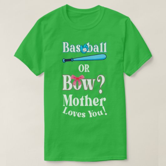 Funny Baseball oder Bow Mutter Lieben Sie T-Shirt (Design vorne)