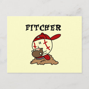 Funny Baseball Pitcher T - Shirt und Geschenke Postkarte