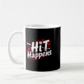 Funny Baseball Quote Gift Hit Happens Kaffeetasse (Links)
