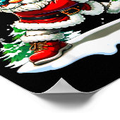 Funny Baseball Santa 67 Christmas Xmas Pajamas Boy Poster (Ecke)