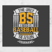 Funny Baseball Sarcasm Bierflaschenetikett (Einzelnes Label)