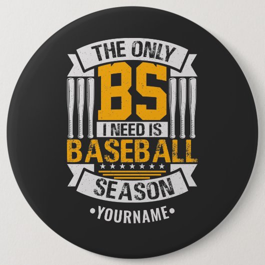 Funny Baseball Sarcasm Button (Vorderseite)