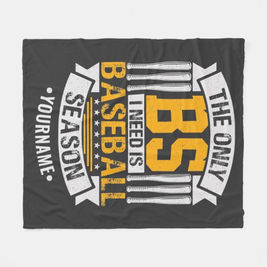 Funny Baseball Sarcasm Fleecedecke (Vorderseite (Horizontal))