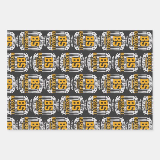 Funny Baseball Sarcasm Geschenkpapier Set (Vorderseite)