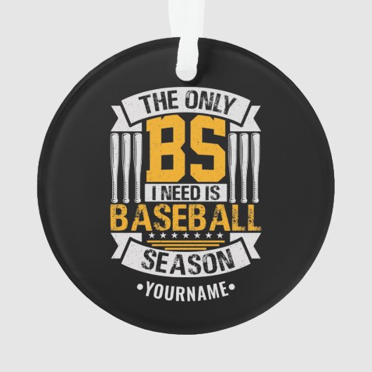 Funny Baseball Sarcasm Ornament (Rückseite)