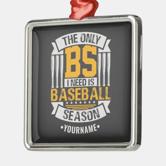 Funny Baseball Sarcasm Ornament Aus Metall (Links)