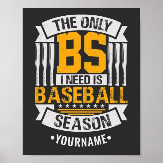 Funny Baseball Sarcasm Poster (Vorne)