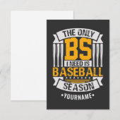 Funny Baseball Sarcasm RSVP Karte (Vorne/Hinten)