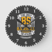 Funny Baseball Sarcasm Runde Wanduhr (Vorderseite)