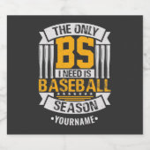 Funny Baseball Sarcasm Schaumweinetikett (Einzelnes Label)