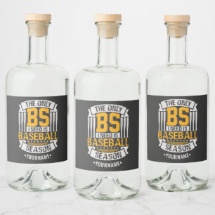 Funny Baseball Sarcasm T - Shirt Alkoholflaschenetikett
