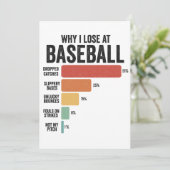 Funny Baseball Sport Warum ich im Baseball Retro v Dankeskarte (Stehend Vorderseite)