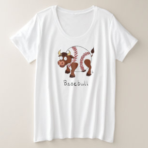 Funny Baseball sports Kids Cartoon Tier Große Größe T-Shirt