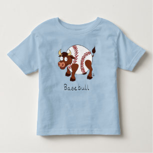 Funny Baseball sports Kids Cartoon Tier Kleinkind T-shirt