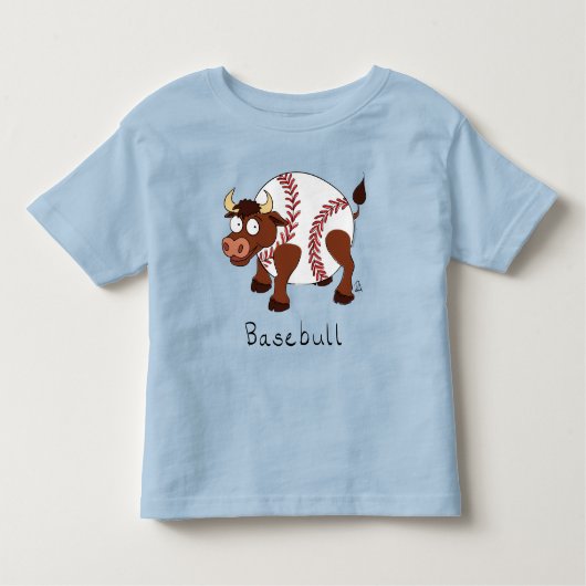 Funny Baseball sports Kids Cartoon Tier Kleinkind T-shirt (Vorderseite)