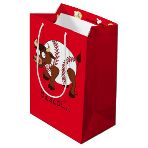 Funny Baseball sports Kids Cartoon Tier Mittlere Geschenktüte
