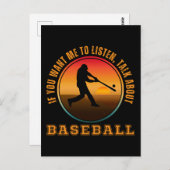 Funny Baseball Sprichwort Vintage Silhouette Playe Postkarte (Vorne/Hinten)